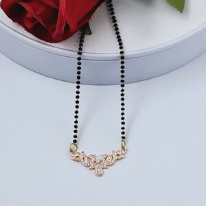 Rose Gold Floral Vine Mangalsutra – MANE0032