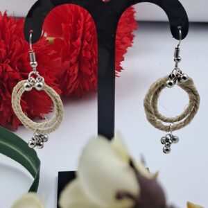 Handmade Jute Hoop Earrings | Eco-Friendly Jewelry – EAJU0002