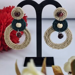 Handmade Jute Dangle Earrings | Eco-Friendly Jewelry – EAJU0003