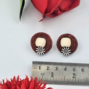 Handmade Jute Stud Earrings | Eco-Friendly Fashion Jewelry – EAJU0005