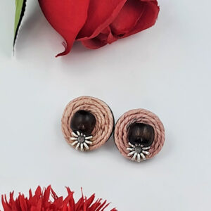 Handmade Jute Stud Earrings | Eco-Friendly Fashion Jewelry – EAJU0005