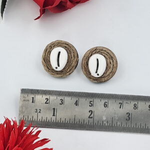 Handmade Cowrie Shell Stud Earrings | Eco Jewelry – EAJU0006